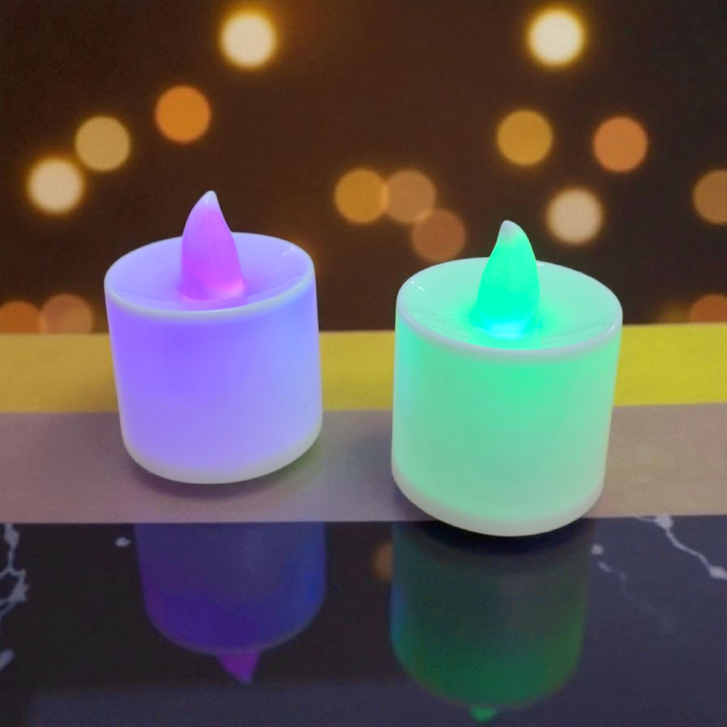 Multi Coloured Tall Tea lights