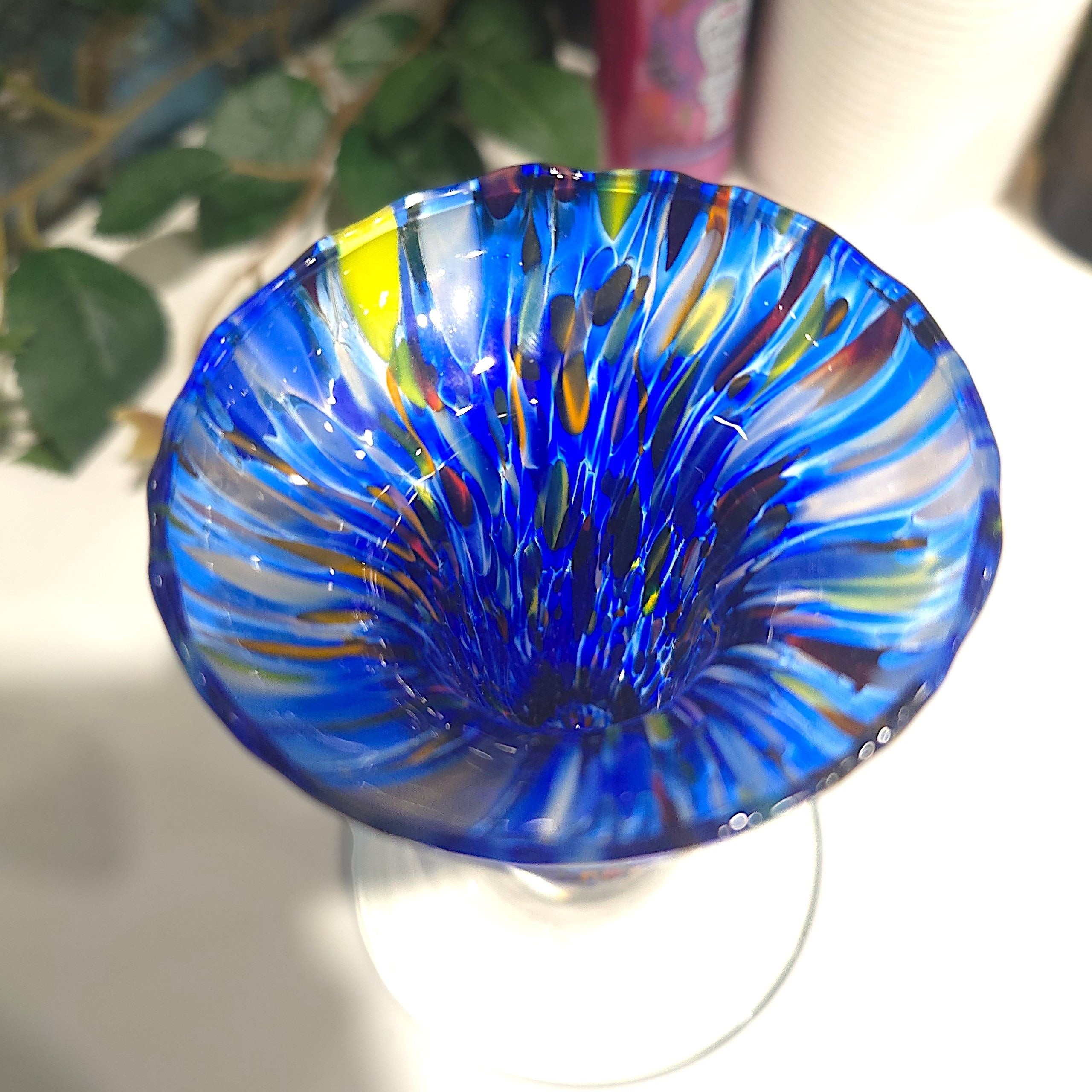 Murano Glass - King Candle Holder Blue