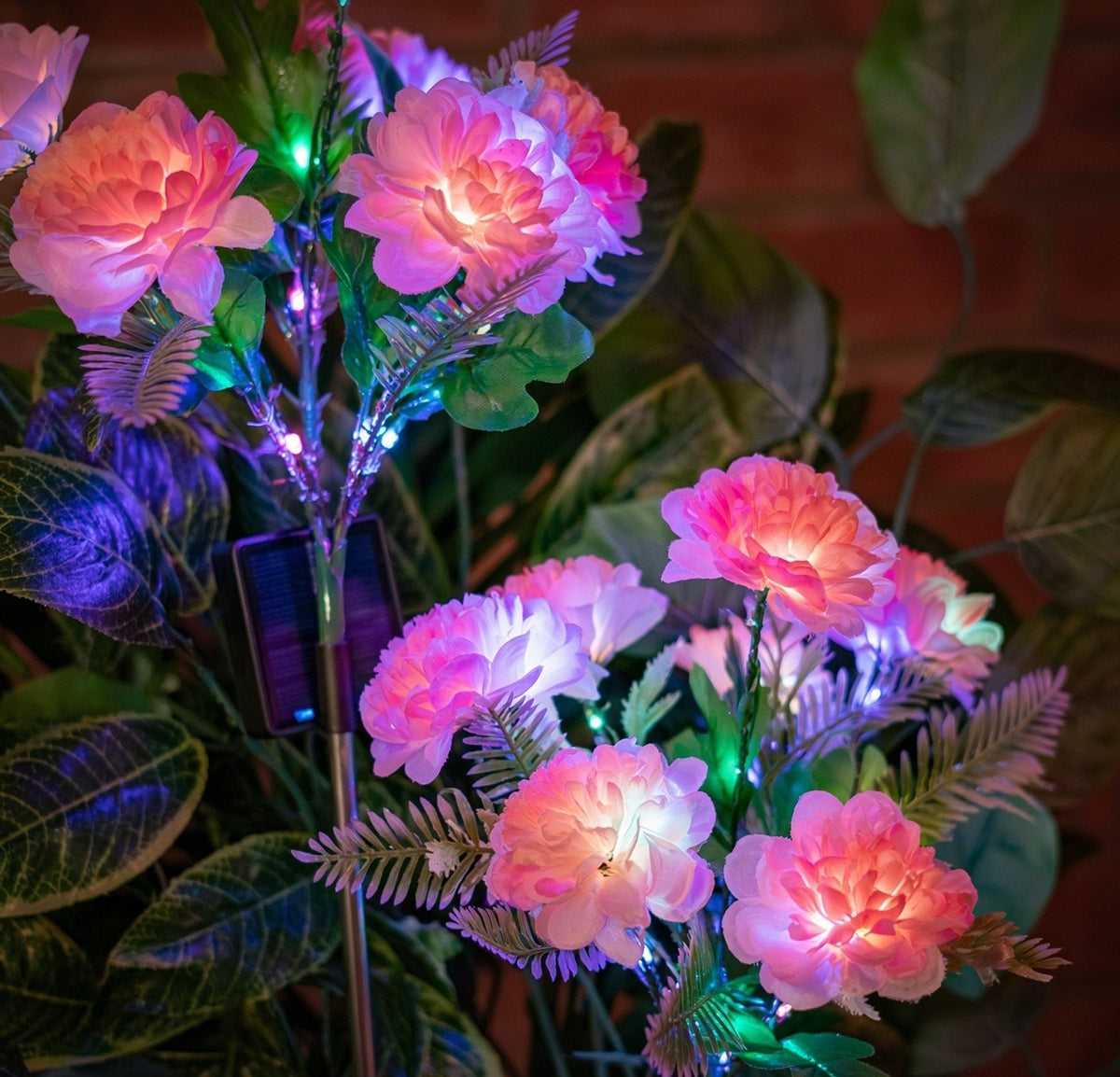 Solar Artificial Chrysanthemum 35-50cm | Pink Flowers