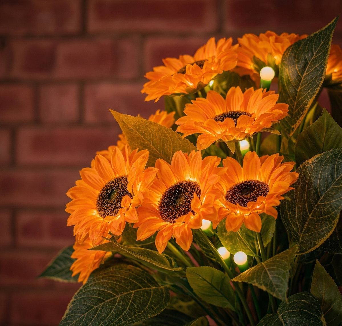 Solar Artificial Sunflower 35-50cm | Yellow Flowers