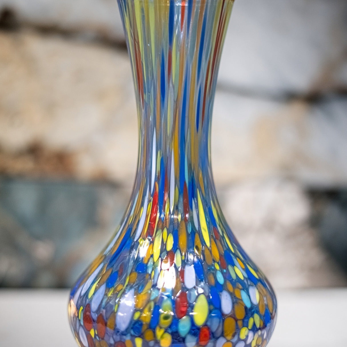 Murano Glass - Tall Case - Raimbow Millefiori