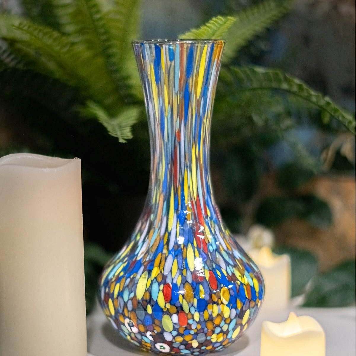 Murano Glass - Tall Case - Raimbow Millefiori