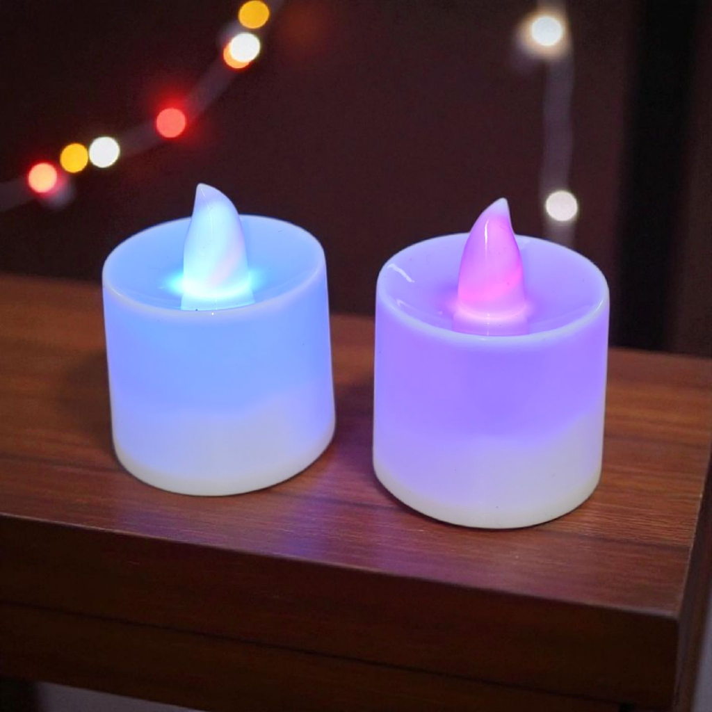 Multi Coloured Tall Tea lights