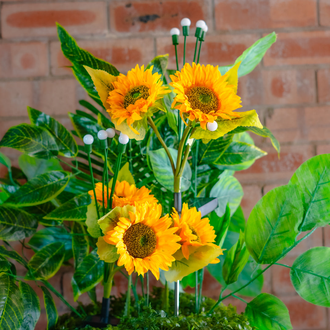 Solar Artificial Sunflower 35-50cm | Yellow Flowers