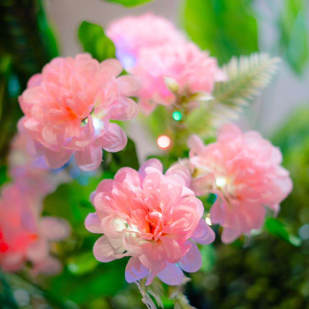 Solar Artificial Chrysanthemum 35-50cm | Pink Flowers
