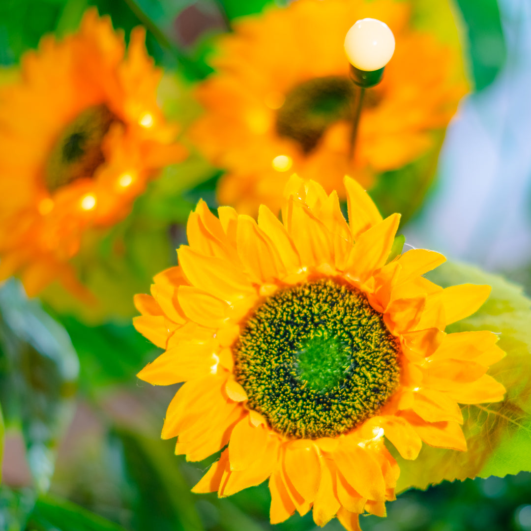 Solar Artificial Sunflower 35-50cm | Yellow Flowers