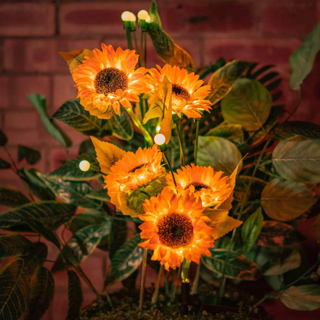 Solar Artificial Sunflower 35-50cm | Yellow Flowers