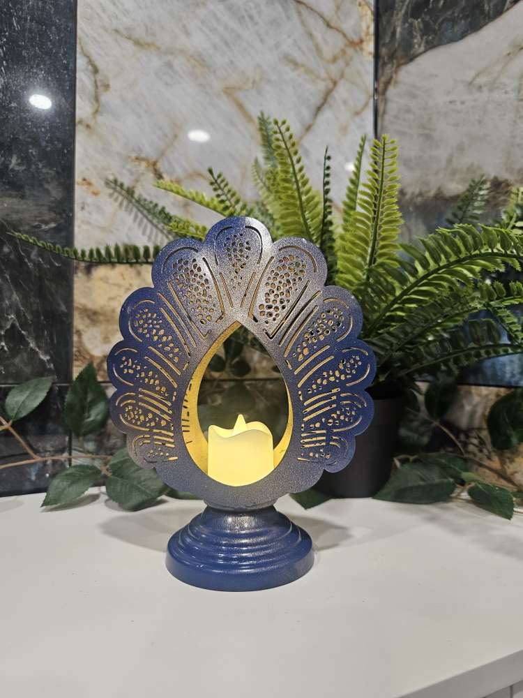 Blue Peacock Lantern