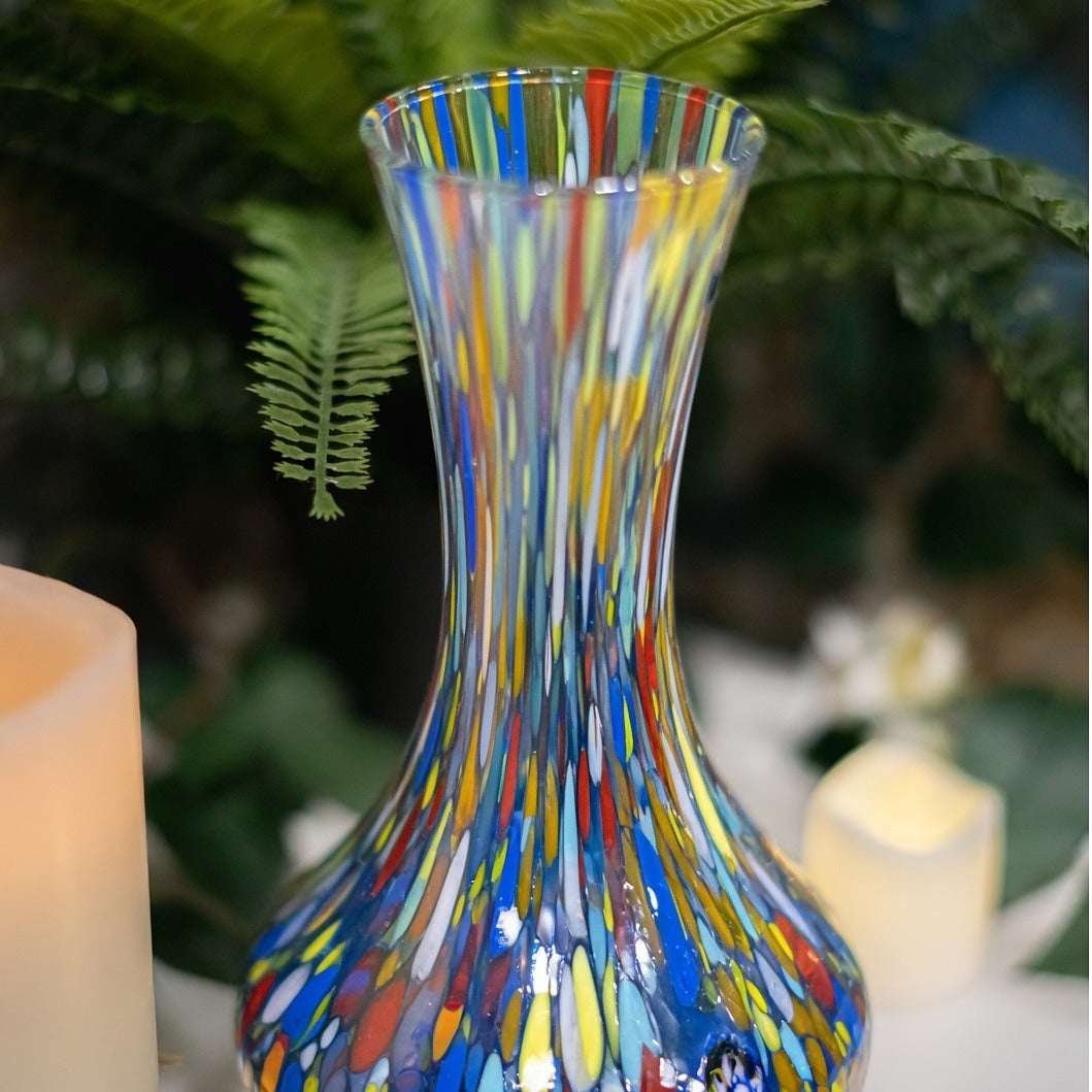 Murano Glass - Tall Case - Raimbow Millefiori