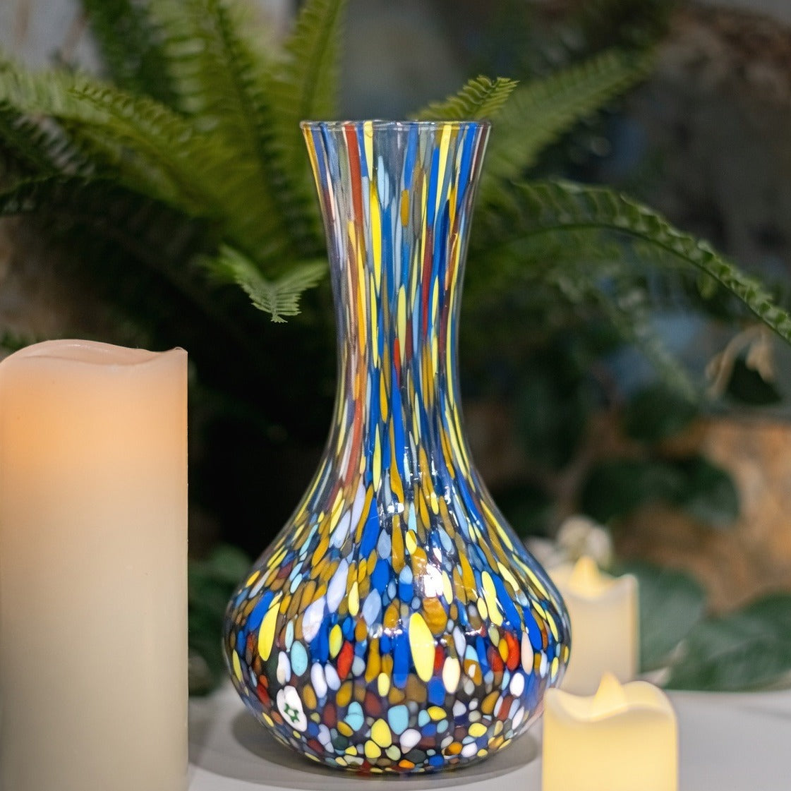 Murano Glass - Tall Case - Raimbow Millefiori