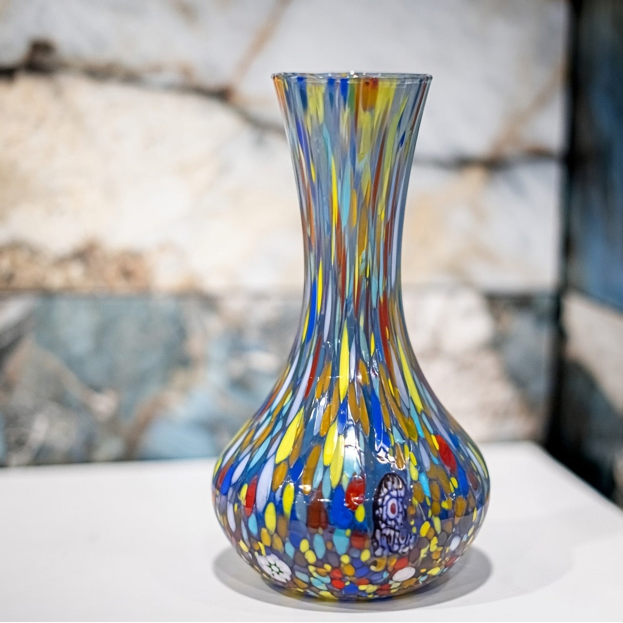 Murano Glass - Tall Case - Raimbow Millefiori