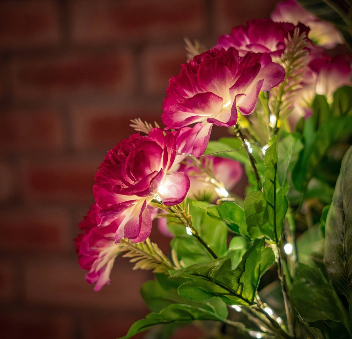 Solar Artificial Purple Flower 35-50cm | Peony Style
